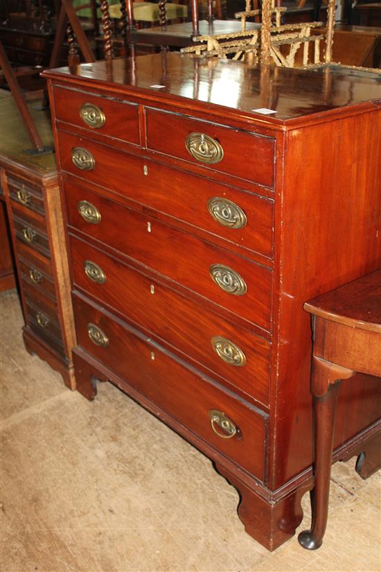 George III mahogany chest of 6 drawers